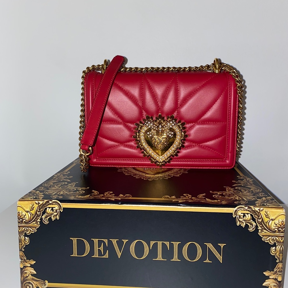 Dolce & Gabbana Devotion Leather Bag Medium